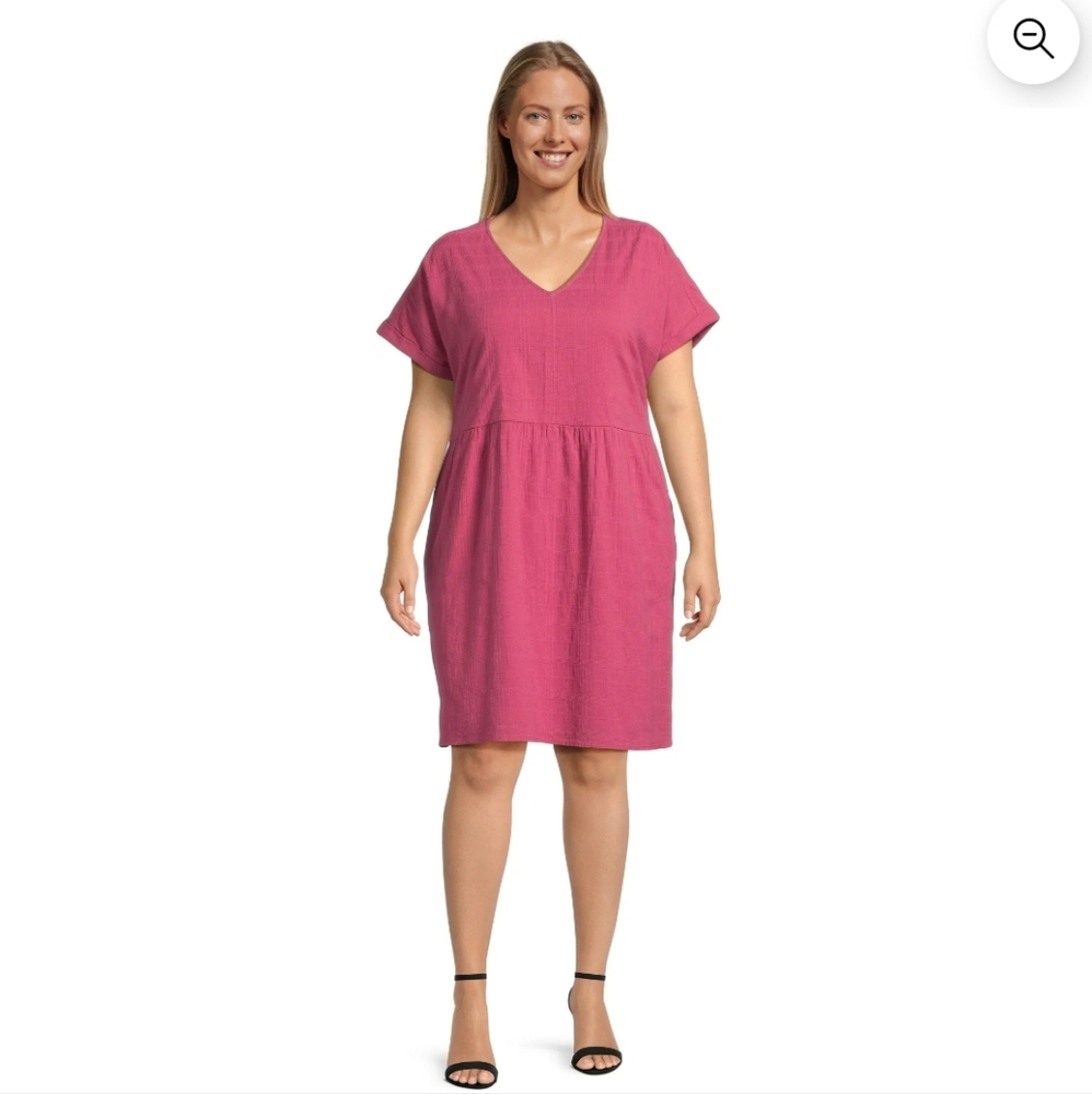 [Terra & Sky] Women's Plus Size Dolman Swing Dress